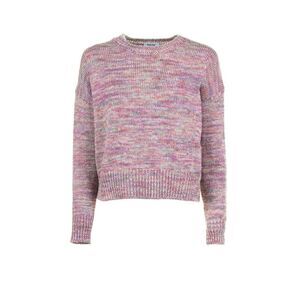BASE MILANO Women's Crew Neck Speckled Knit Sweater Women PINK Sweaters &